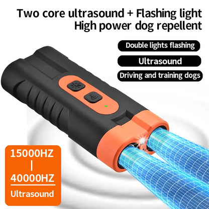 Rechargeable Sonic Dog Bark Deterrent - 25kHz Anti-Bark Device for Indoor/Outdoor Use with 50ft Range and LED Indicator