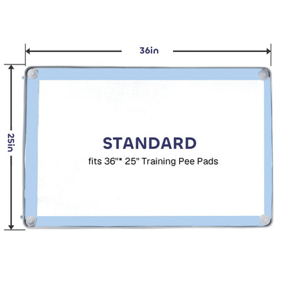 Silicone Pee Pad Holder for Dogs Fits up to 24" X 24" Training Pads Leak-Proof Non-Slip Puppy Pee Pad Holder with Fixed Buttons Portable Easy to Clean