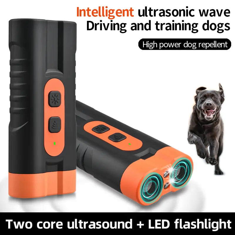 Rechargeable Sonic Dog Bark Deterrent - 25kHz Anti-Bark Device for Indoor/Outdoor Use with 50ft Range and LED Indicator
