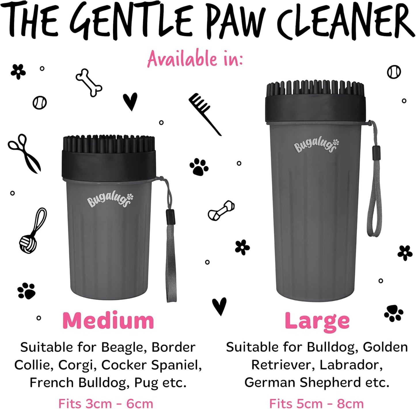 Dog Paw Cleaner Paw Washers for Dogs. a Portable Dog Shower Paw Cleaner for Dogs & Cats. Dog Foot Washer Is an Essential Dog Paw Washer Dog Walking Accessories (Medium (Black)