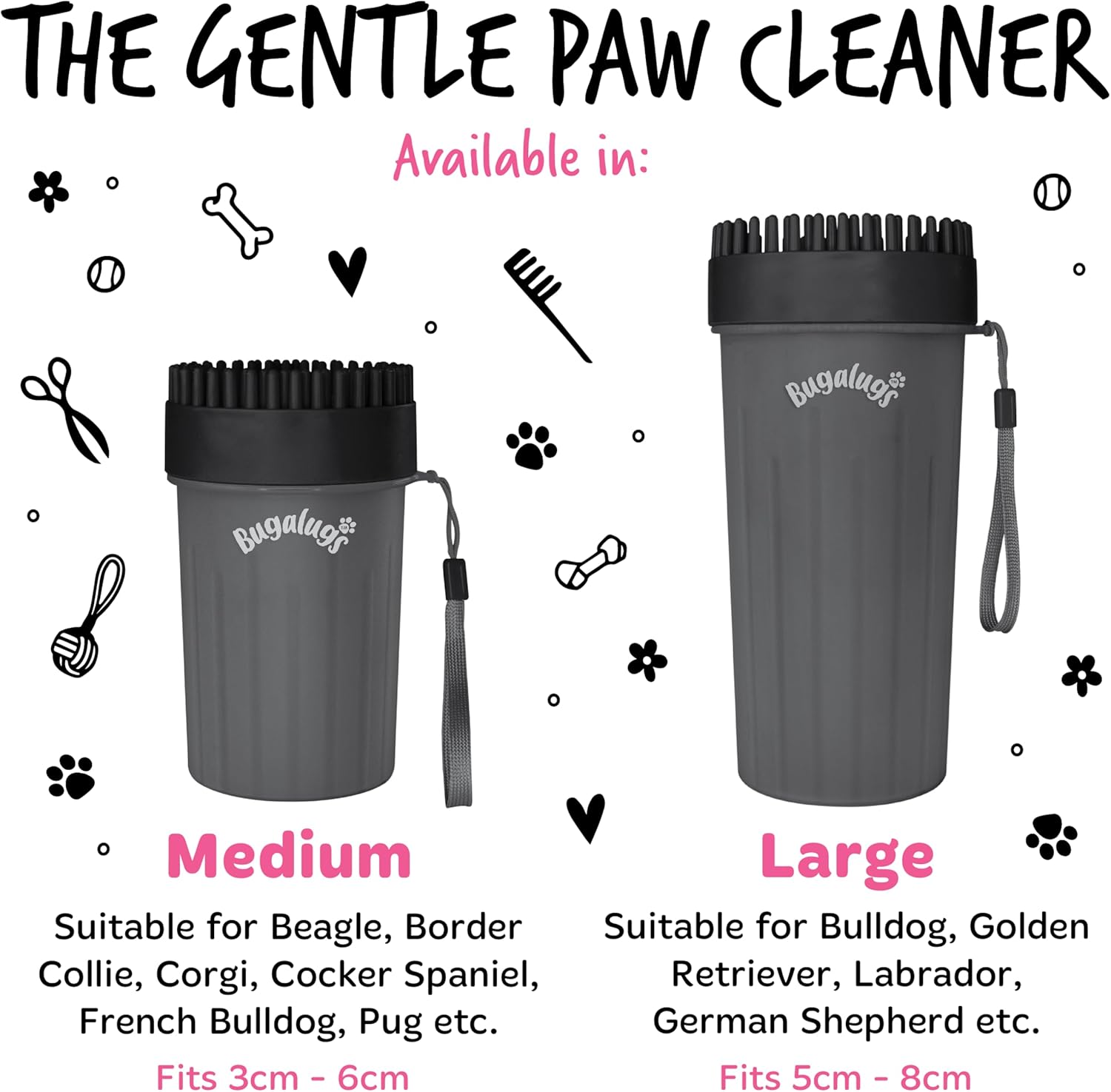 Dog Paw Cleaner Paw Washers for Dogs. a Portable Dog Shower Paw Cleaner for Dogs & Cats. Dog Foot Washer Is an Essential Dog Paw Washer Dog Walking Accessories (Medium (Black)