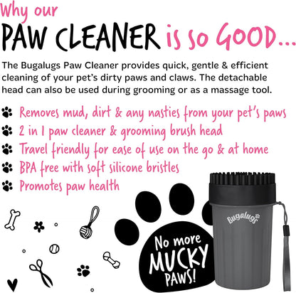 Dog Paw Cleaner Paw Washers for Dogs. a Portable Dog Shower Paw Cleaner for Dogs & Cats. Dog Foot Washer Is an Essential Dog Paw Washer Dog Walking Accessories (Medium (Black)