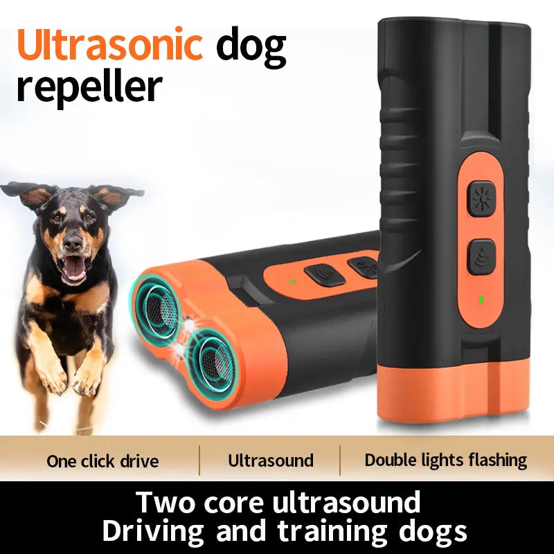 Rechargeable Sonic Dog Bark Deterrent - 25kHz Anti-Bark Device for Indoor/Outdoor Use with 50ft Range and LED Indicator