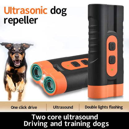Rechargeable Sonic Dog Bark Deterrent - 25kHz Anti-Bark Device for Indoor/Outdoor Use with 50ft Range and LED Indicator