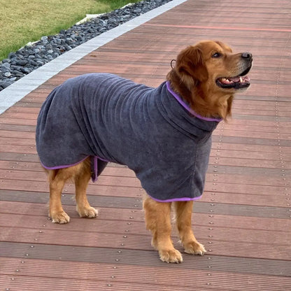 Quick-Drying Pet Bath Robe with Hook & Loop Fastener - Soft and Comfortable Grooming Towel for Dogs and Cats - Ideal Valentine's Day Gift